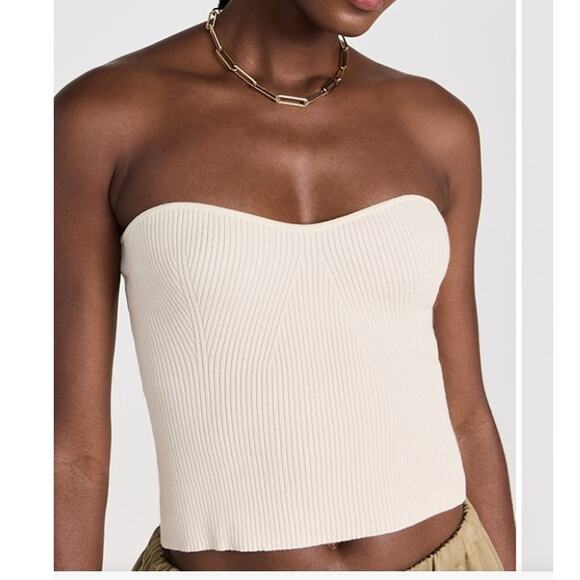 Reformation Womens Jenni Strapless Sweater Size XL NEW - Picture 1 of 9